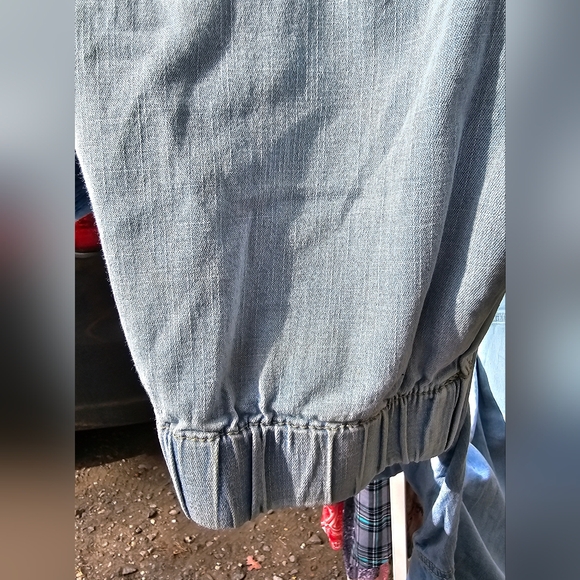 Light Blue Button-Up Jumpsuit - Picture 4 of 4